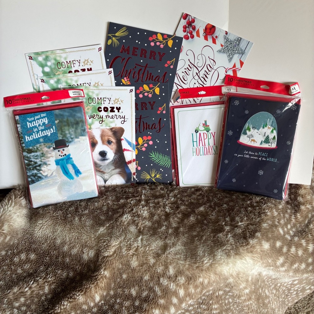 Hallmark Christmas Greeting Cards Set Multi-Pack Assorted Designs Holiday Bundle